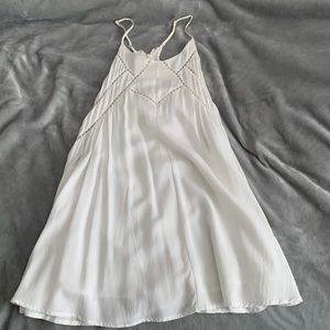 White graduation mini dress